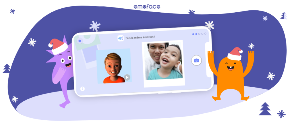 Application emoface - play & learn emotions - noel 