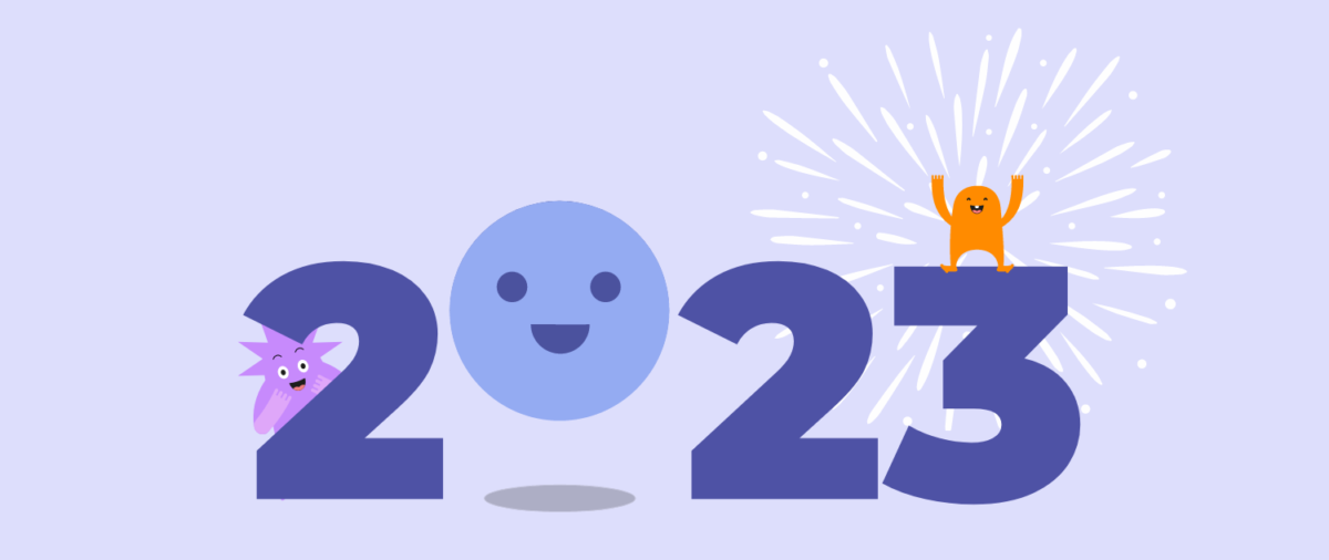 Happy New Year 2023 Emoface et rétroplanning 2022